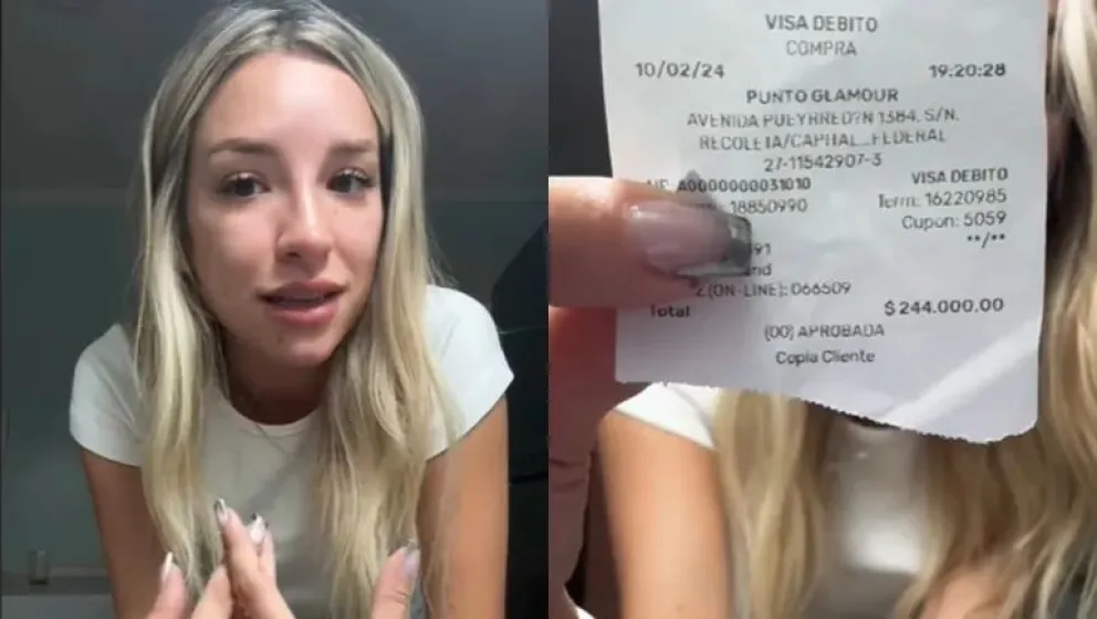 Una chica revolucionó las redes al mostrar un ticket en el que gastó 244 mil pesos en peluquería