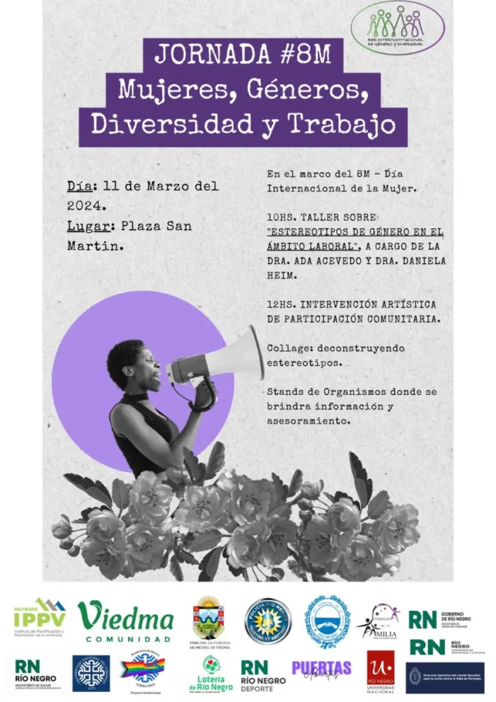 Talleres en la plaza San Martín con el lema “Mujer, Género, Diversidad y Trabajo”