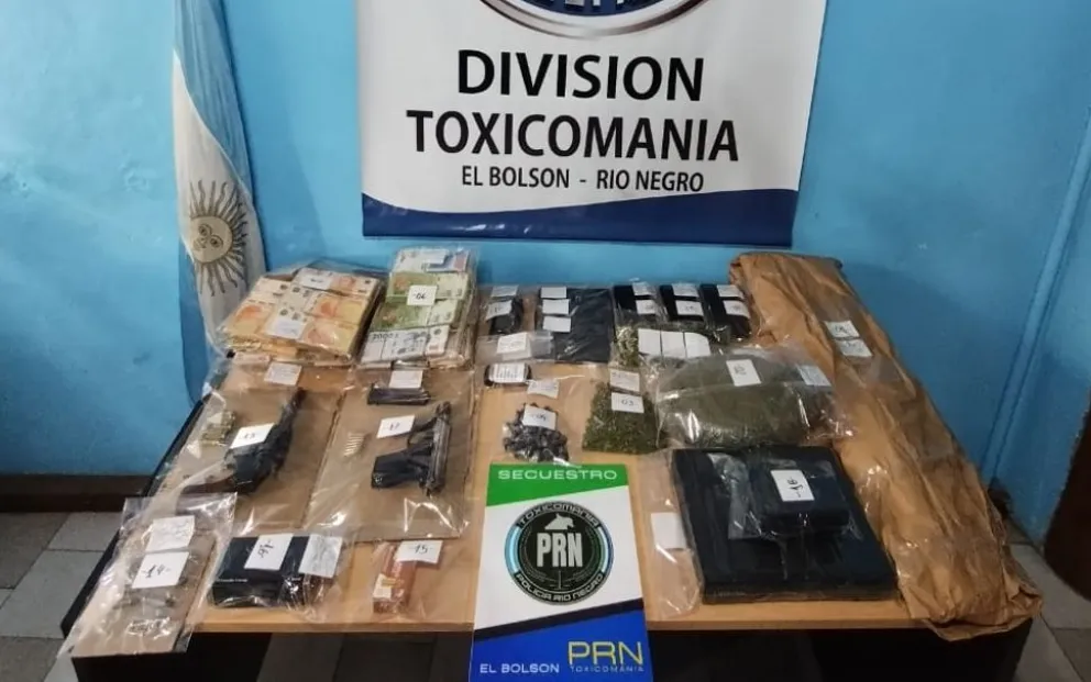 Policía desbarató una red de narcotráfico que operaba en Río Negro 