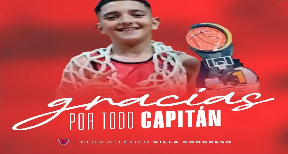 “Gracias por todo capitán”: Villa Congreso despidió a Tomás Andrade Mendioroz