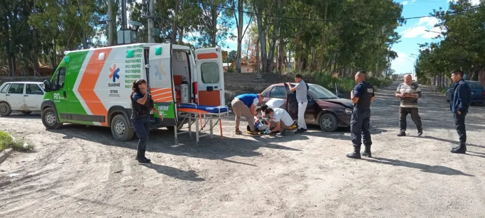 Violento choque en la intersección de calle 7 y 10 del barrio Lavalle