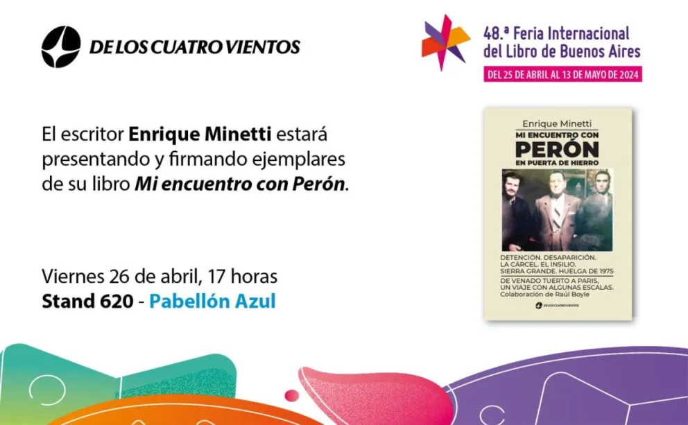 Minetti se va a la Feria del Libro para contar “Mi encuentro con Perón”