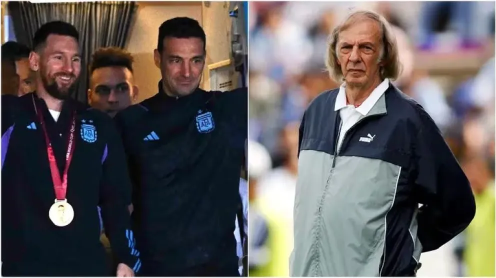 Emotiva despedida de Messi y Scaloni al "Flaco" Menotti