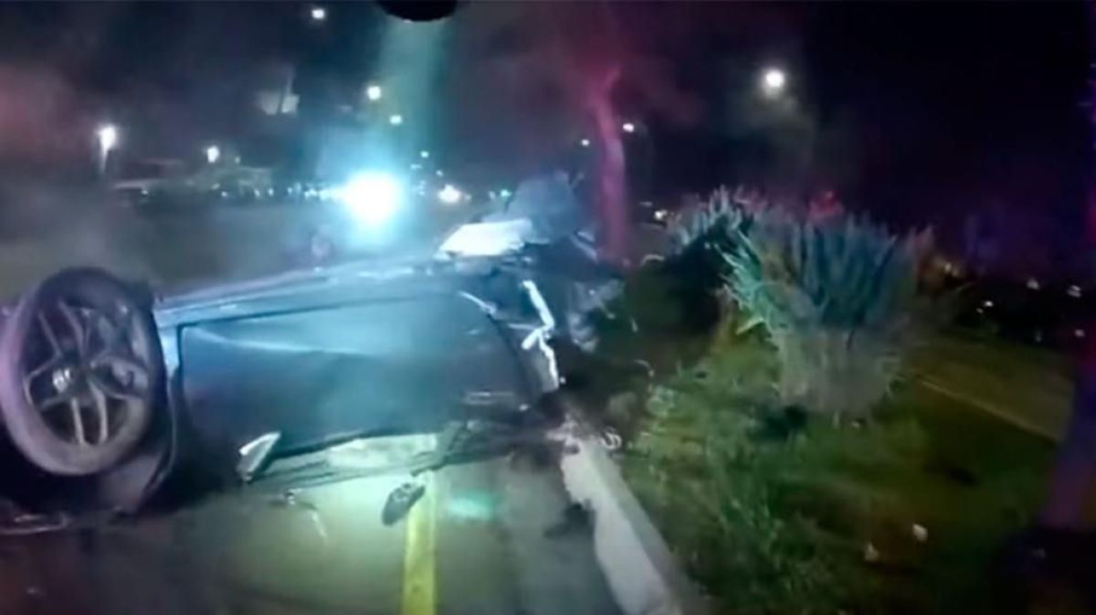 Video: huía en un Lamborghini robado, chocó y murió