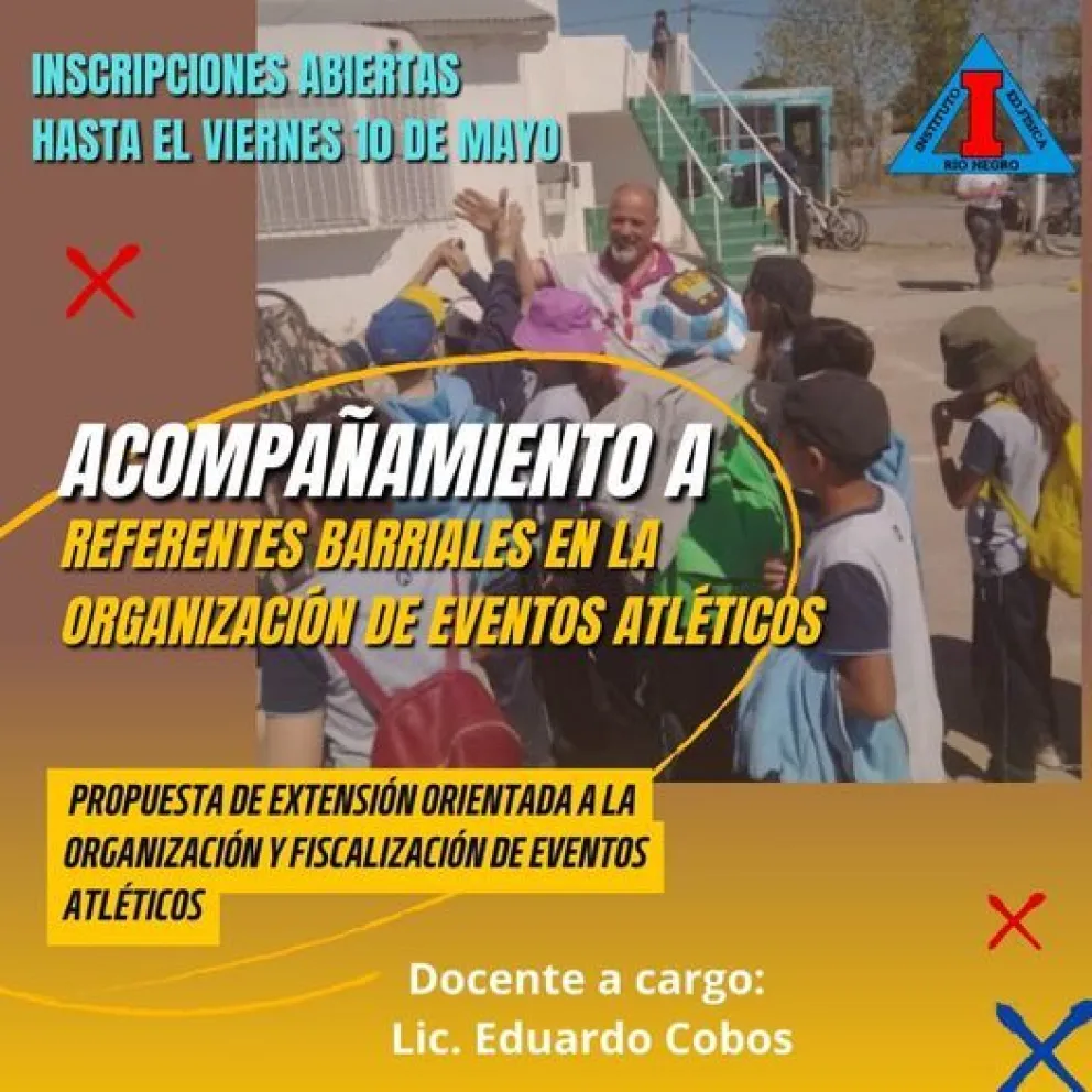 Se brindará un curso para capacitar en organización y fiscalización de eventos atléticos