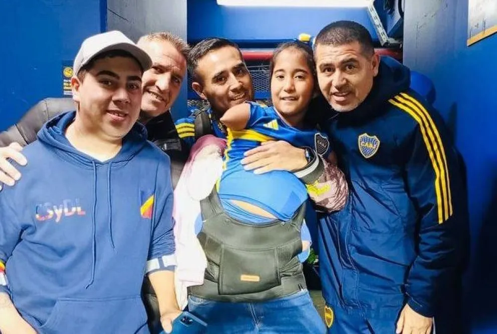 La conmovedora historia de Milagros Inalaf con Cavani y Riquelme en la Bombonera