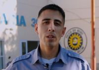 "Hola, soy Mauro y los invito a un día de trabajo": el policía viedmense que es protagonista de un video oficial