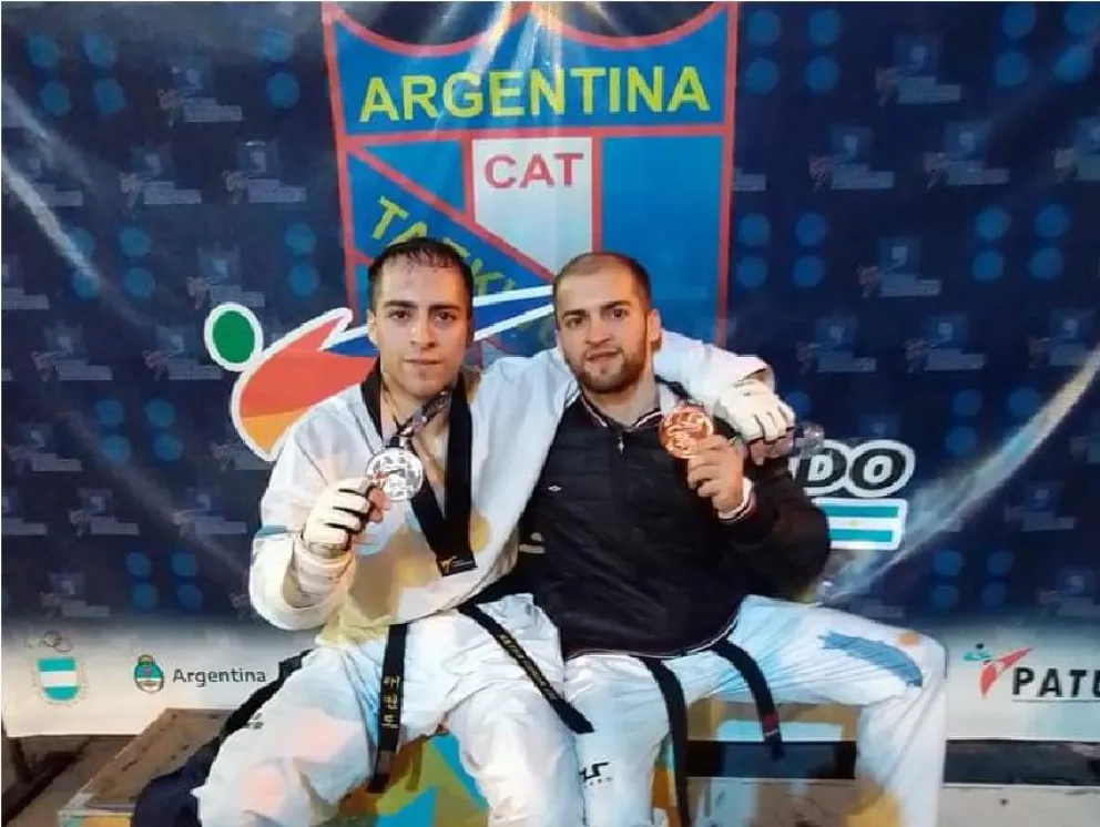 Natan y Mateo Cerda Chiaradia hicieron podio en el Nacional Apertura de Taekwondo
