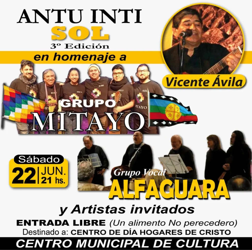 Tercera edición del Antu Inti Sol en el Centro Cultural