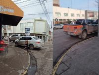 Pueblo chico, infierno grande: en Viedma los conductores estacionan en cualquier lado