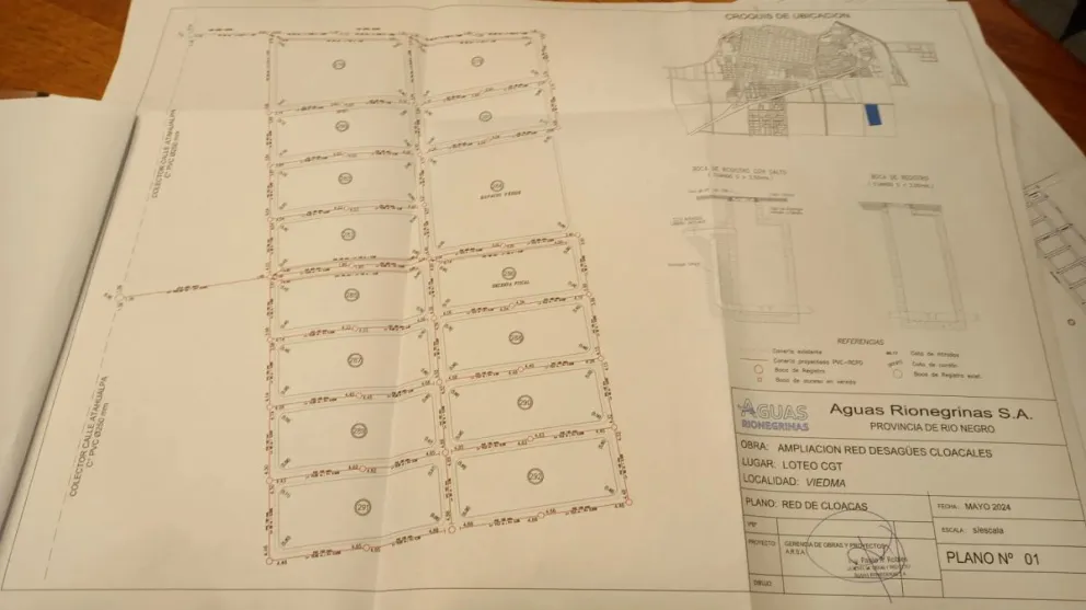 ARSA entregó el proyecto para el servicio de cloacas en el Loteo Rucci