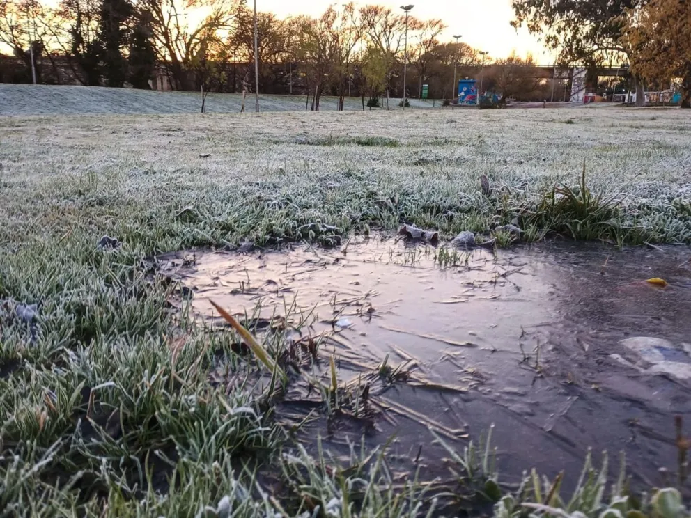 Viedma amaneció congelada: las fotos de la ola polar que va a seguir por unos días