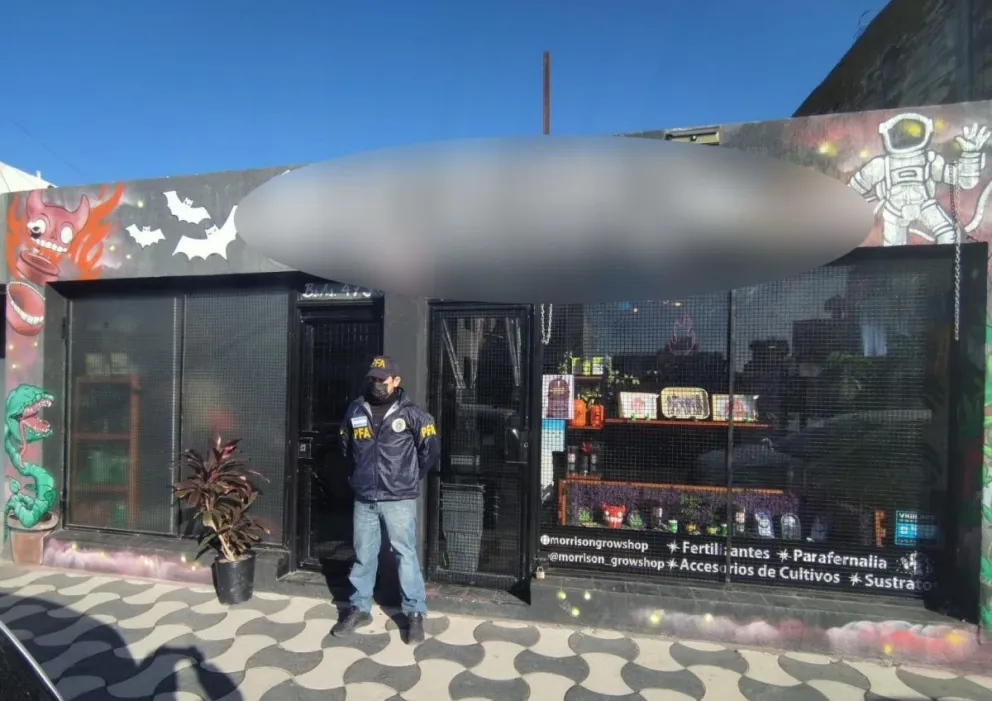 Exhibía semillas y plantas de marihuana en un local del centro, y quedó detenido