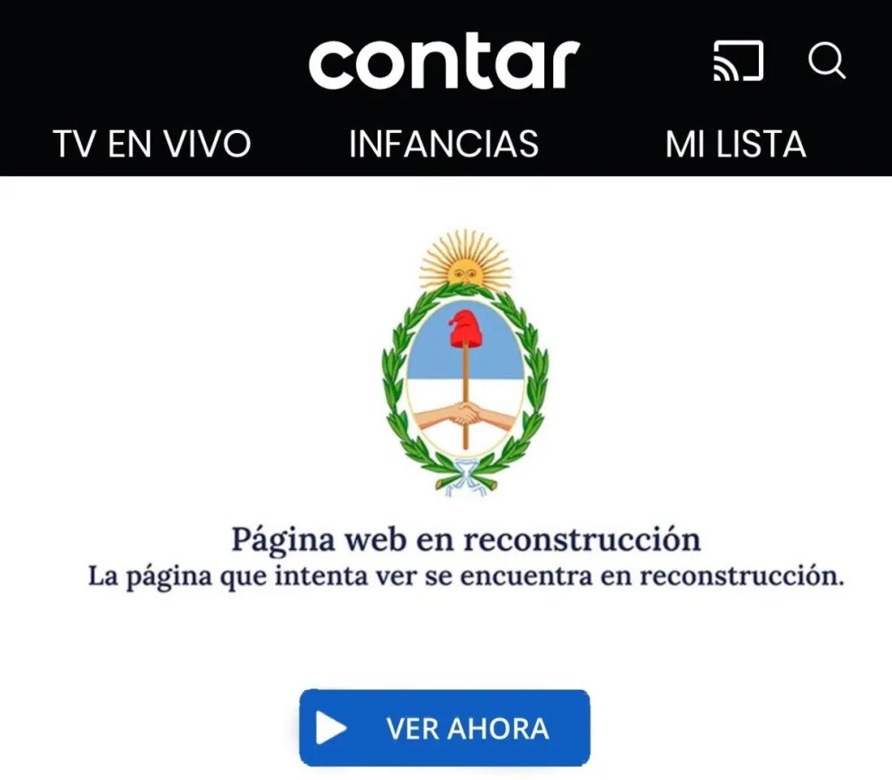 El Gobierno cierra Cont.ar, la plataforma de series y películas argentinas