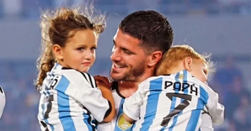 El pedido que la hija de Rodrigo de Paul al volante de la Selección antes de cada juego