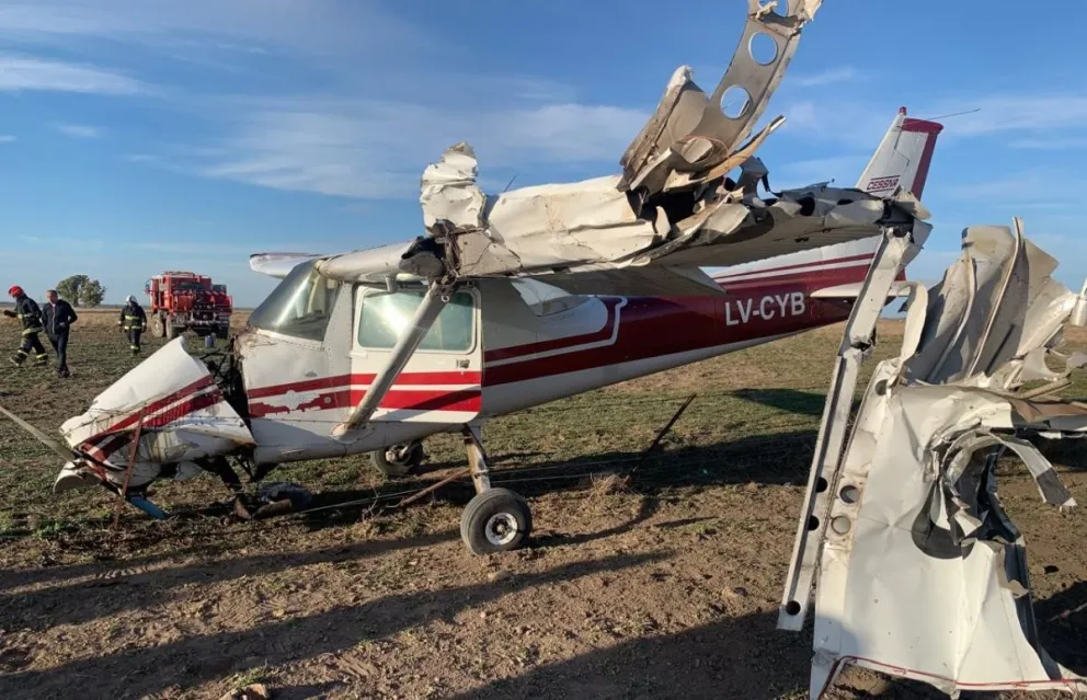 Una avioneta se vino abajo y los ocupantes se salvaron de milagro