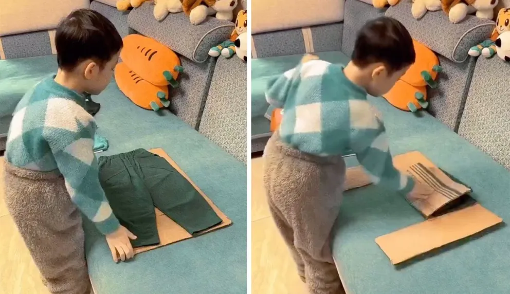 El truco viral para doblar la ropa de manera fácil y simple