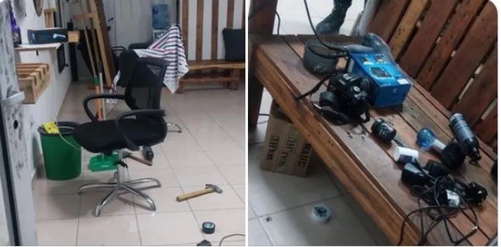 El barbero cuyo local fue robado y destruido esperó durante todo el día a la familia del ladrón y no se acercó nadie