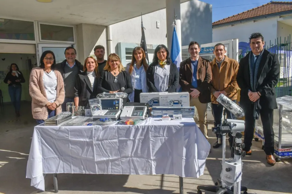 Acto organizado hoy en exteriores del hospital. 