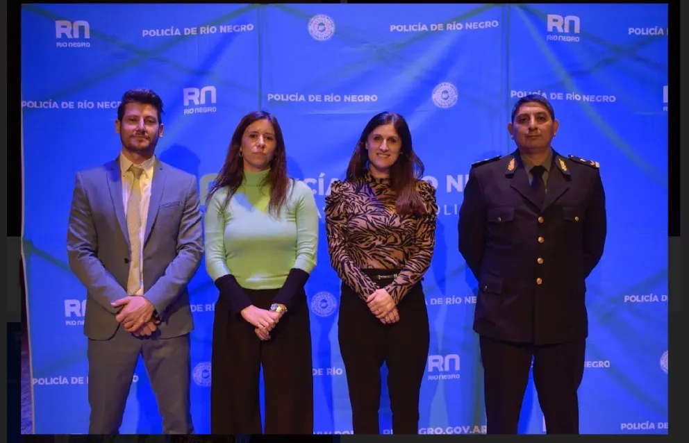De izquierda a derecha. Escandell (justicia federal), Allende y Citate (Procuración de la Nación) y Torres (Policía de Río Negro).