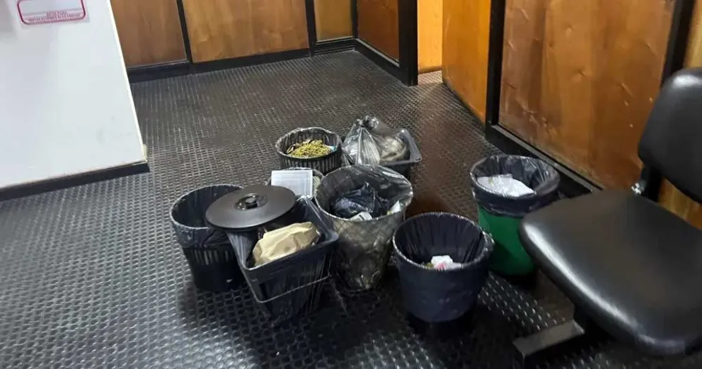 Pasillos de la sede central del Poder Judicial en Viedma.