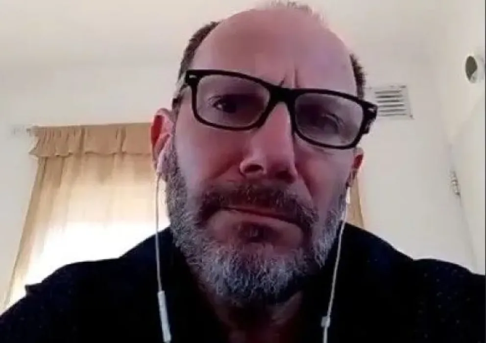 El periodista presenció la audiencia por zoom. Foto ANR. 