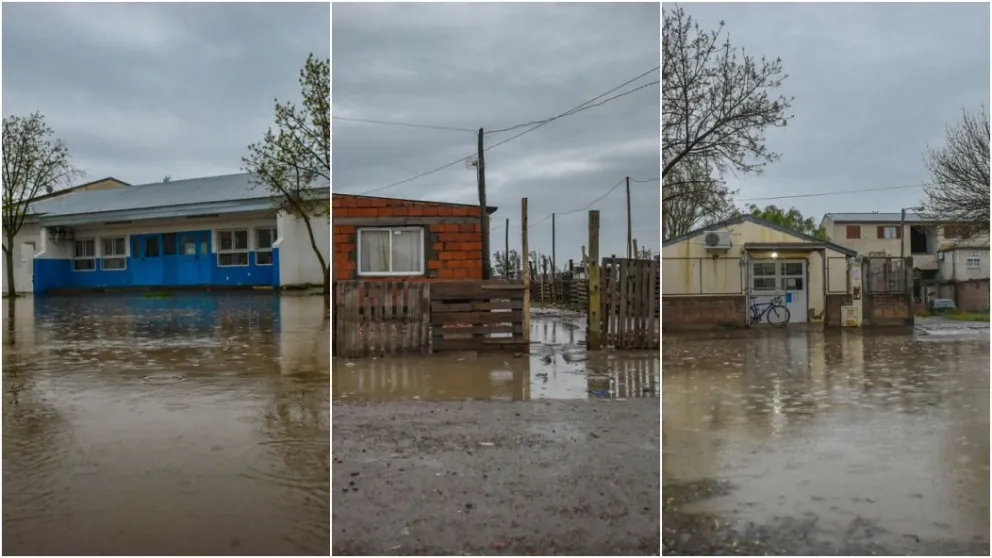 Distintos puntos de Viedma se vieron complicados por las lluvias (Fotos: Vanesa Schwemmler)