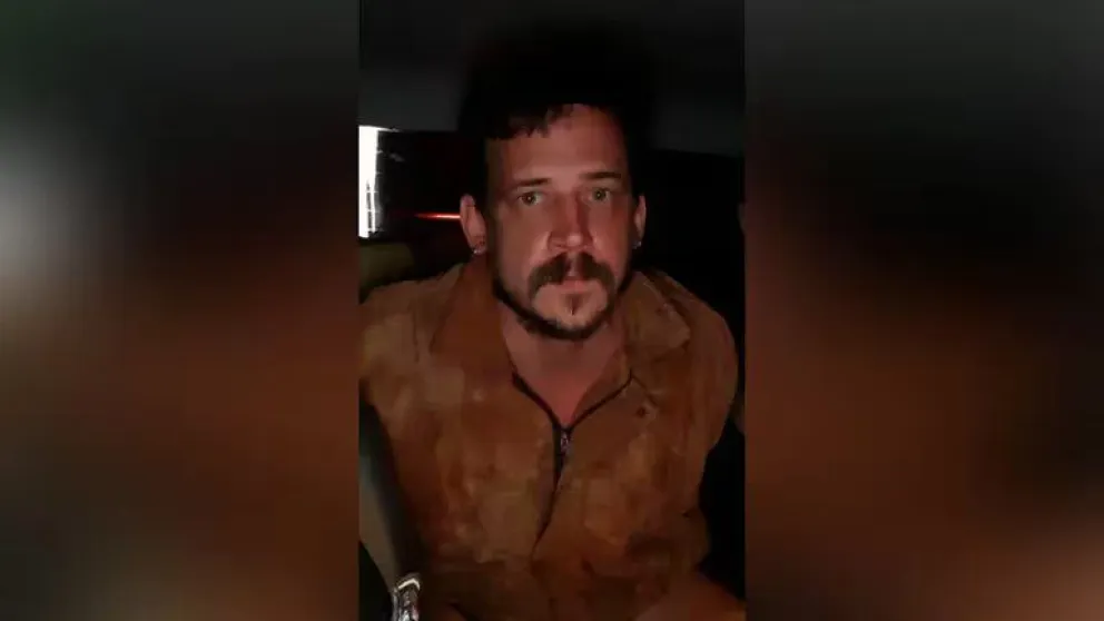 Sebastián Kiczka luego de su arresto.