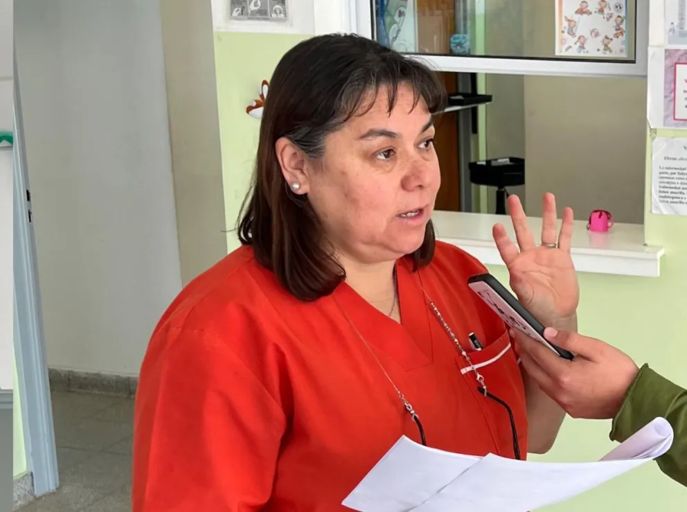 Belinda Pérez, jefa del vacunatorio del Hospital Zatti.