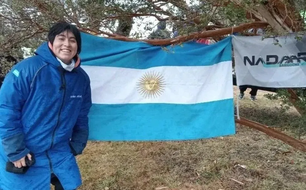 Iara Arias, integrante de la Selección Argentina de Natación en Aguas Frías.