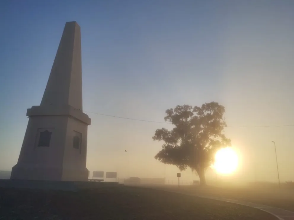 Así se veía el lugar con la neblina de la mañana. 