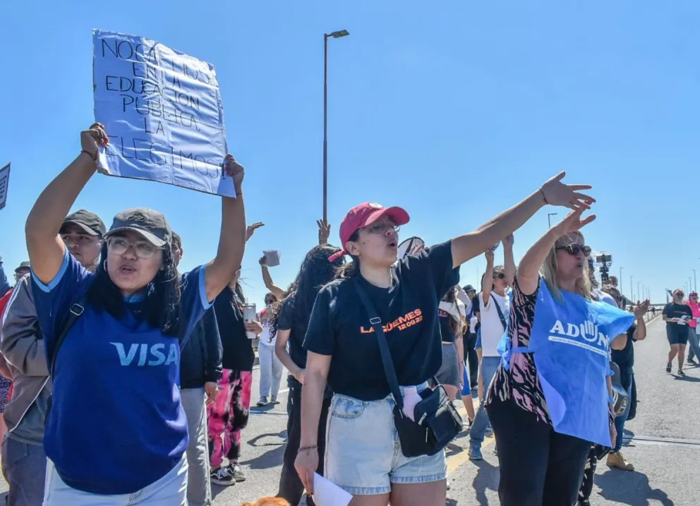 Una de las jornadas de protestas realizadas por la comunidad universitaria. 