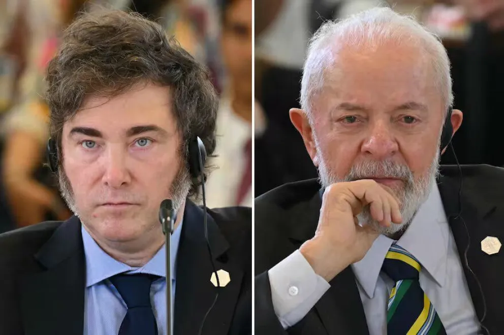 Javier Milei y Lula Da Silva.