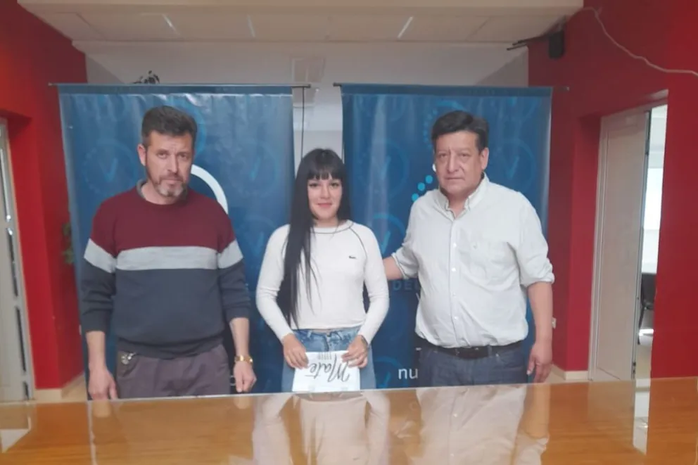 Jazmín Calvo junto a Pedro Bichara. 