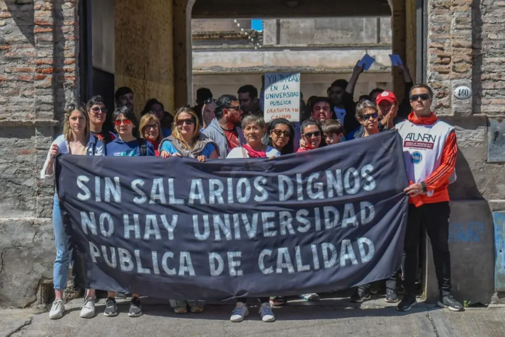 Nueva acción de lucha de las universidades. Vanesa Schwemmler/ NoticiasNet. 