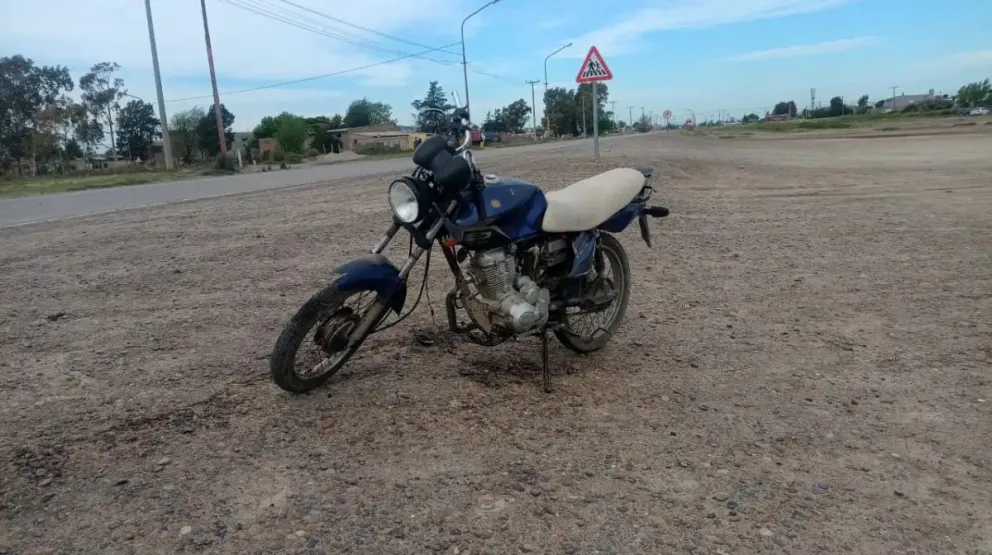 Moto en la que iba Sergio Marco Tolosa, quien falleció en el siniestro de Ruta 1 y Giachino. 