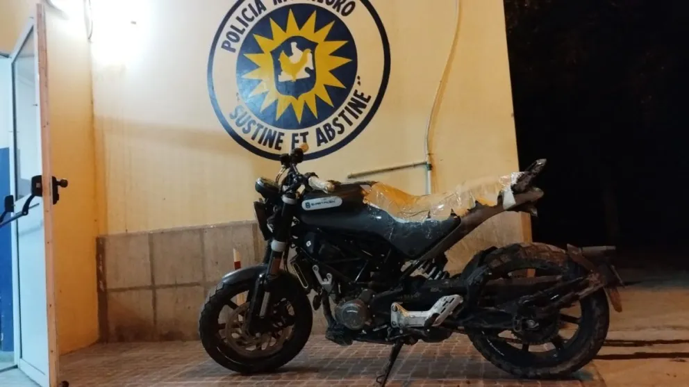 Moto recuperada en Viedma. 