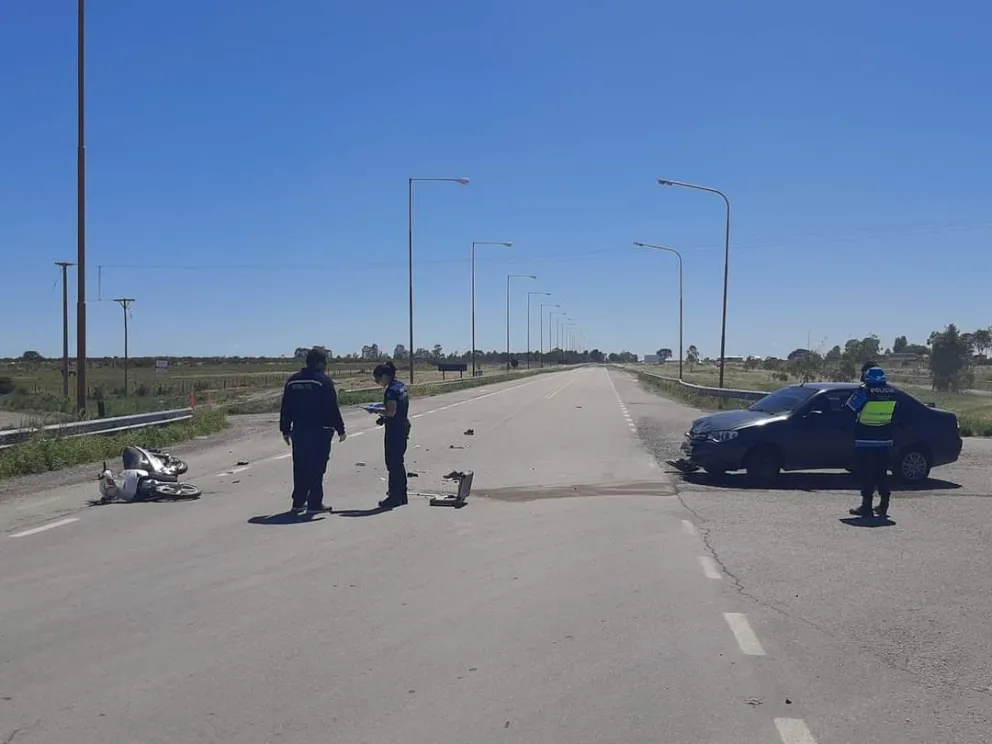 Grave accidente en Patagones. Foto Radio Patagonia. 