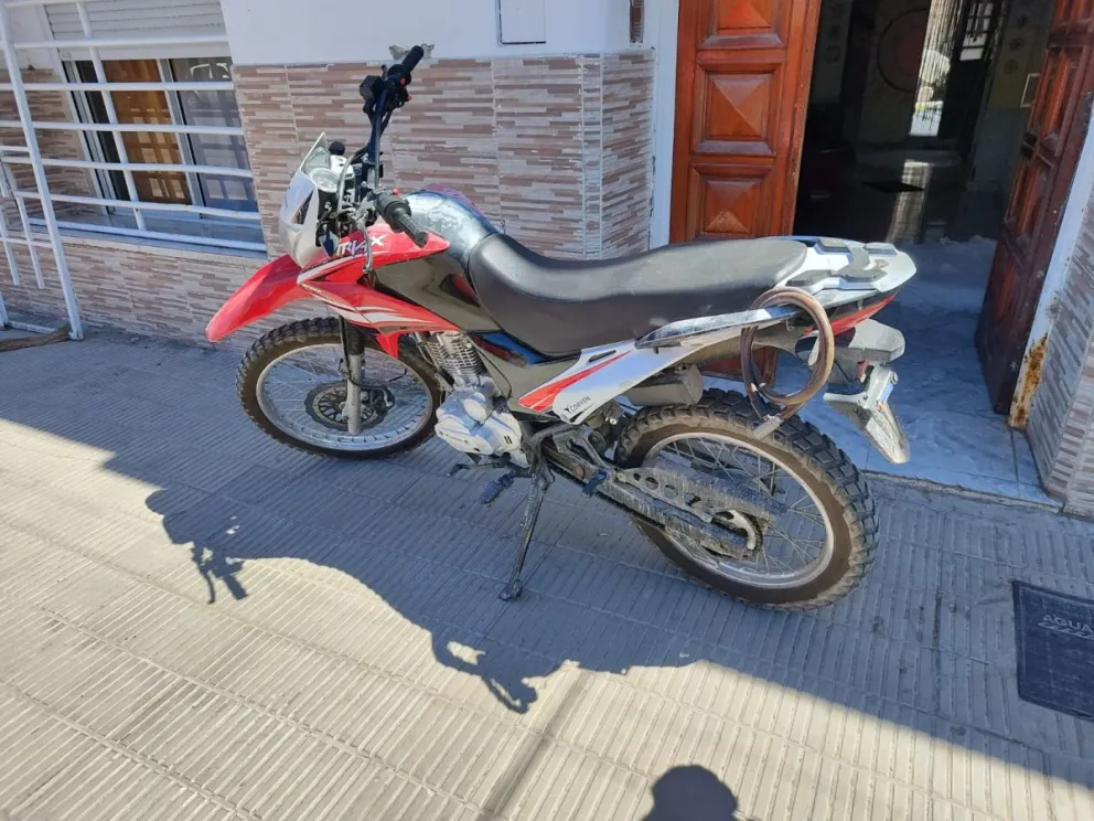 Moto recuperada por la Policia. 
