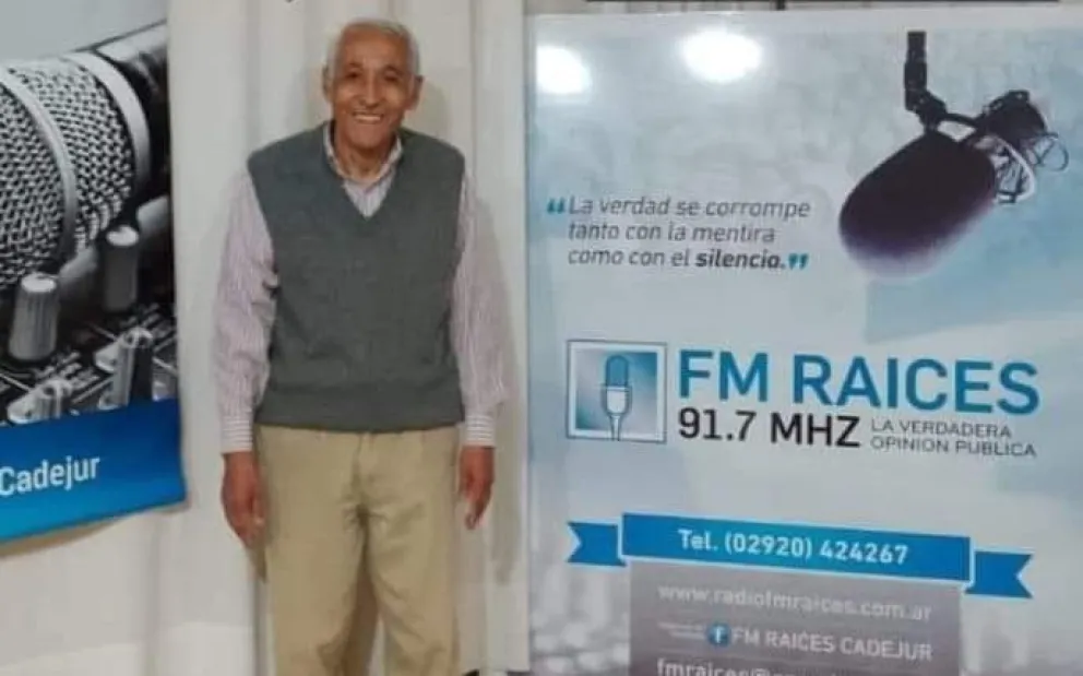 Su última incursión radial fue FM Raíces de la Casa del Jubilado Rionegrino.