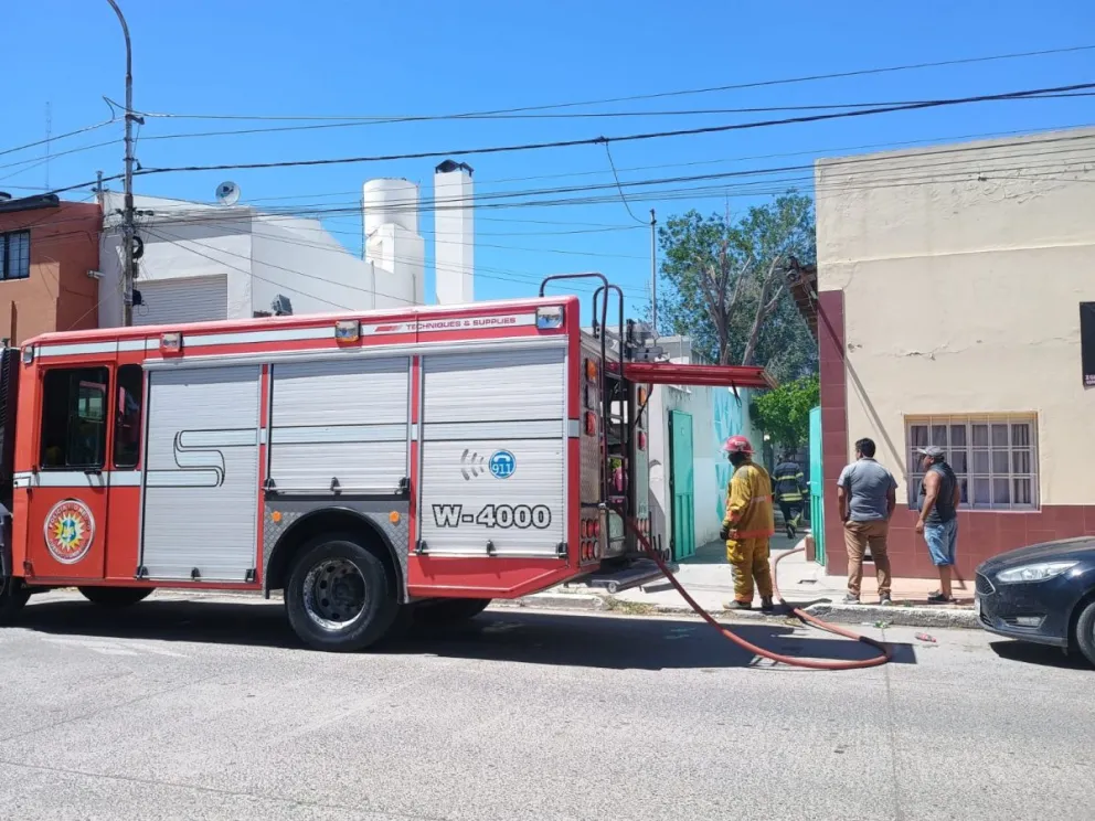La pronta actuación de los bomberos permitió controlar las llamas. Fotos: Vanesa Schwemmler, para Noticias Net.