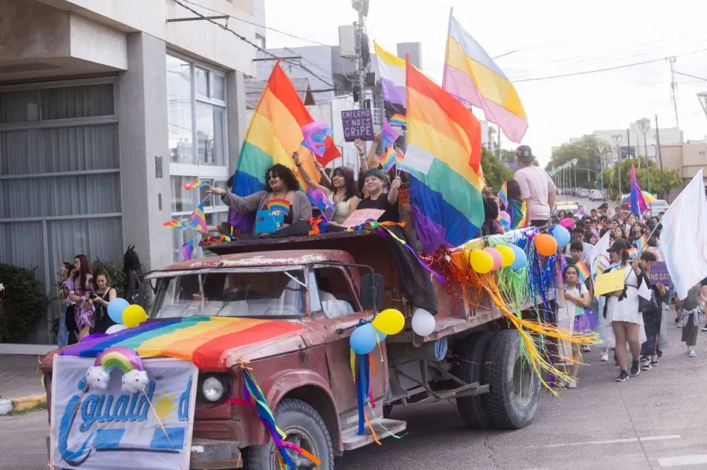 Un camión también participó del acontecimiento. Fotos gentileza.