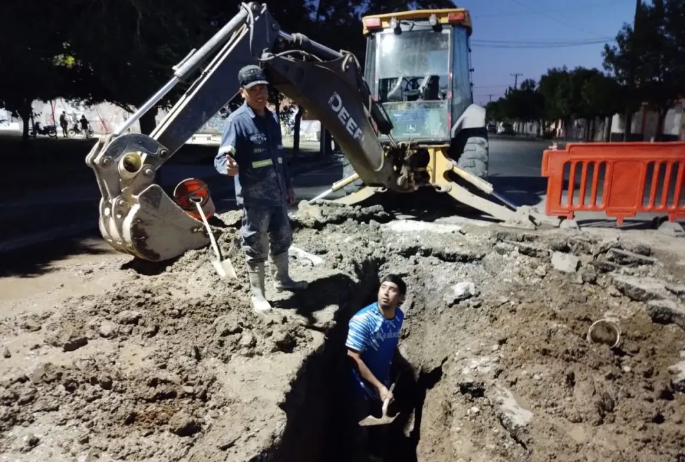 La falla se detectó en inmediaciones del barrio Inaulauquen. Foto archivo.