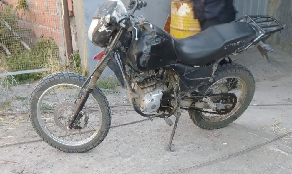 Moto encontrada en la zona "Las Avellanas". 