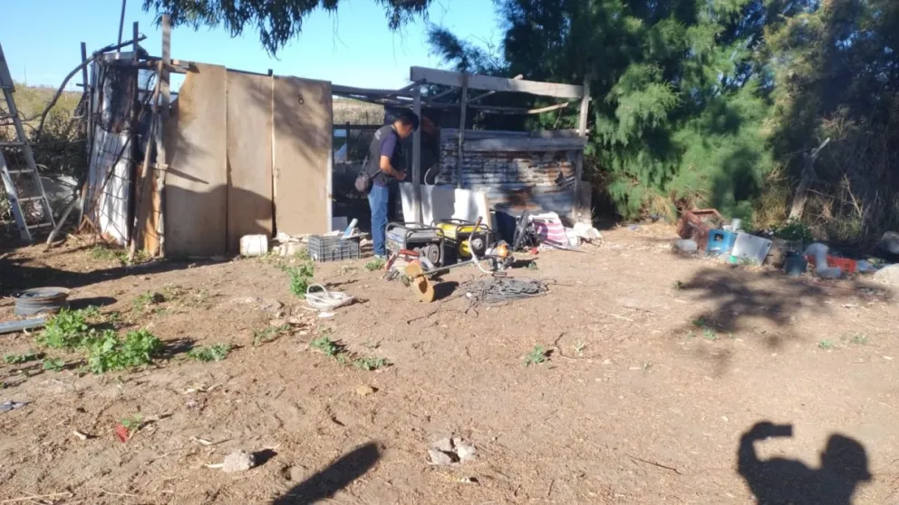 Guarida donde se encontraron los elementos robados. 