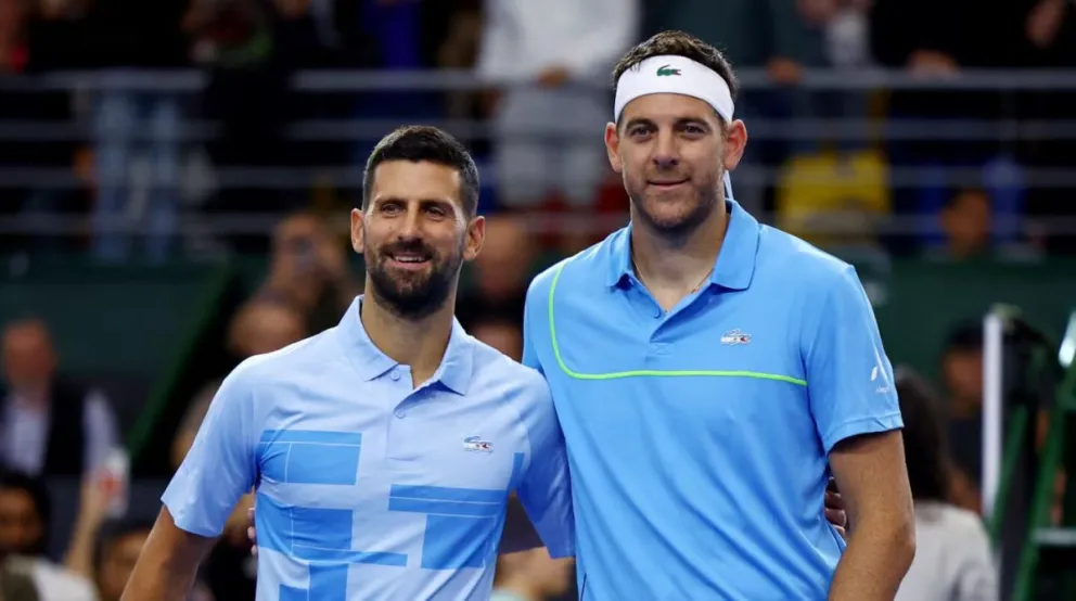Novak Djokovic y Juan Martín del Potro. 