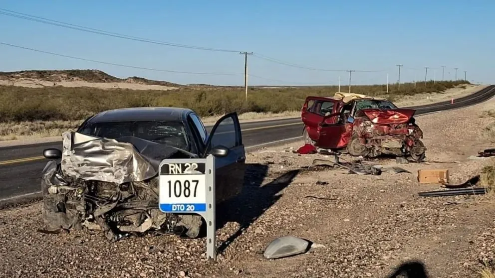 El choque fue en la ruta Nacional 22 km 1087 (Foto: 7 en Punto)