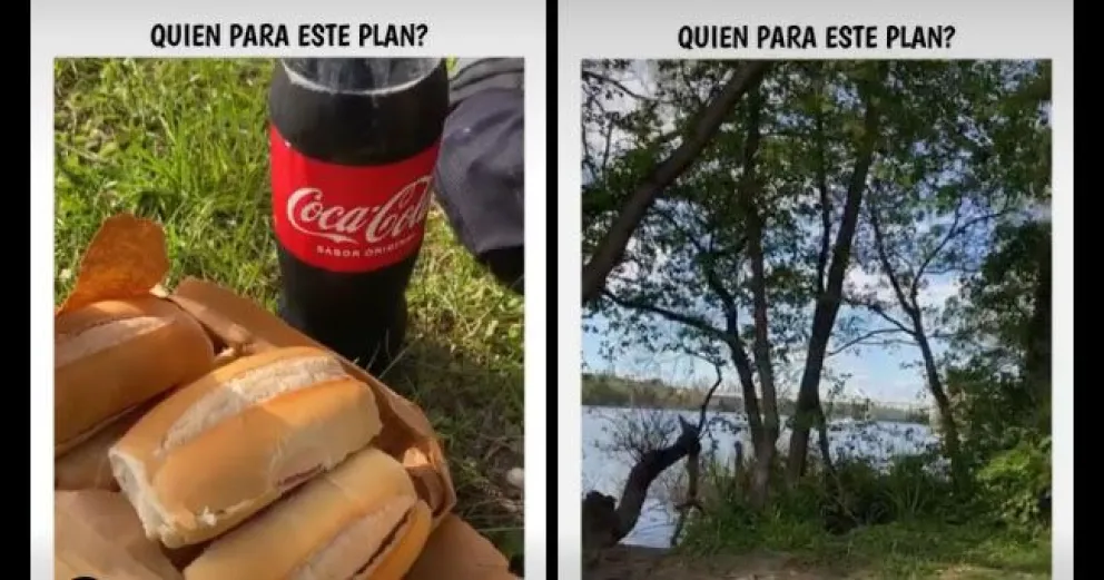 Sanguches, coca y río. Un gran plan en la costanera de Viedma.