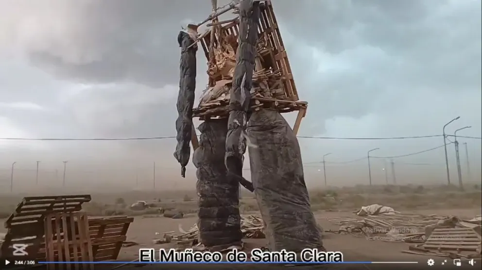 Así quedó con el paso del viento.