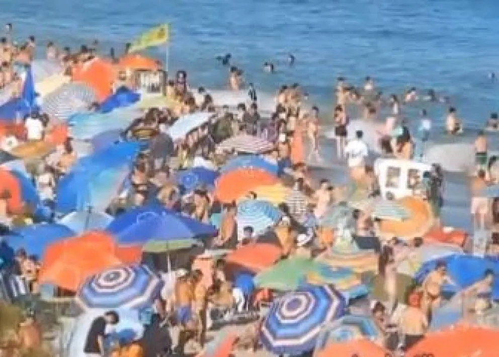 La ocupación se vio en la playa y también en los alojamientos.